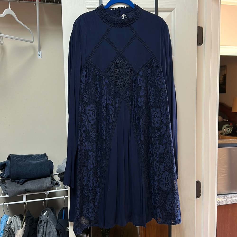 Navy blue baby doll dress by Xhilaration